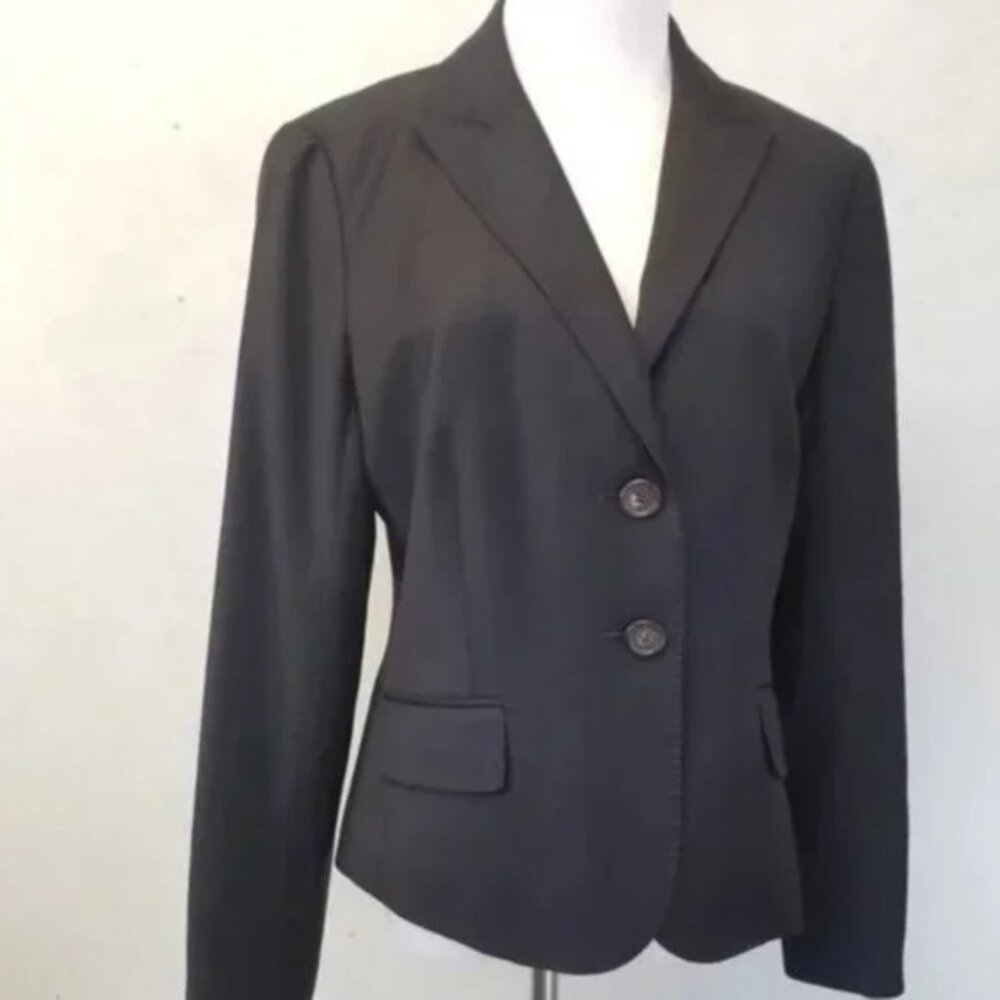 NWOT J.Crew Navy wool classic double button blazer size 12 petite (O6)